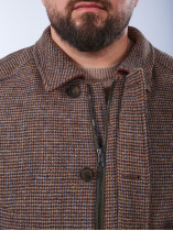 Parka Laine Harris Tweed Grande Taille Camel