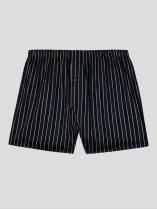 Caleçon Marine Rayé Derek Rose | Capelstore