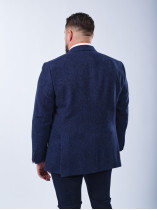 Veste Laineuse Grande Taille Bleu Foncé | Capelstore