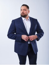 Veste Laineuse Grande Taille Bleu Foncé | Capelstore