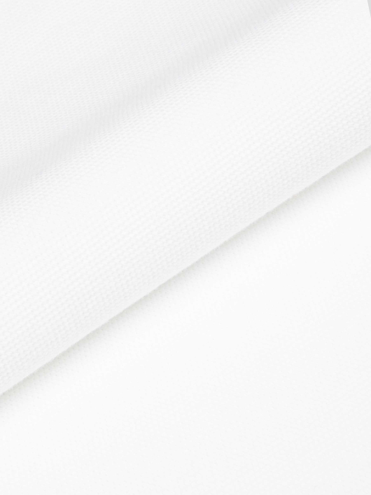 Polo Piqué Uni Grande Taille Blanc