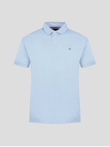 Polo Piqué Grande Taille Bleu Ciel