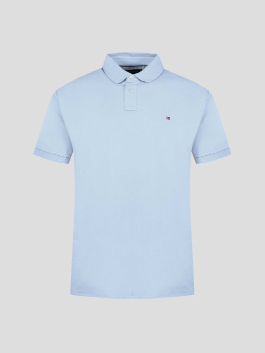Polo Piqué Grande Taille Bleu Ciel