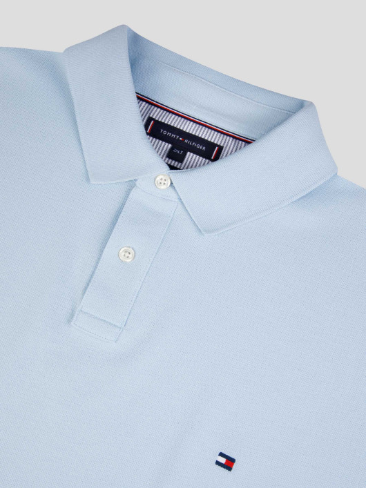 Polo Piqué Grande Taille Bleu Ciel