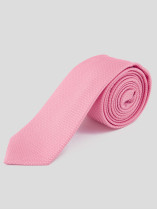 Cravate en Soie Texturée Rose Grande Taille | Capelstore