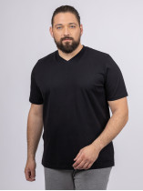 T-shirt Louis Col V Noir Capel Grande Taille