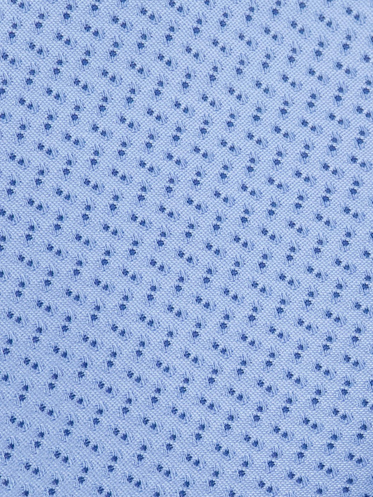 Cravate en Soie Bleu Ciel Micro Motifs Grande Taille | Capelstore