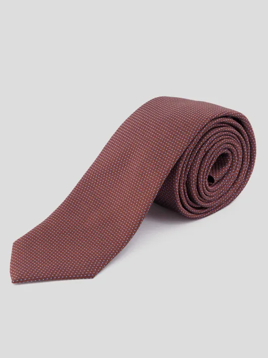 Cravate en Soie Micro Motifs Grande Taille | Capelstore