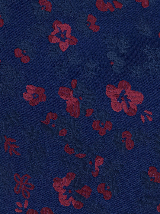 Cravate en Soie Fleurs sur Fond Marine Grande Taille | Capelstore