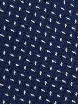 Cravate en Soie Micro Pois sur Fond Marine Grande Taille | Capelstore