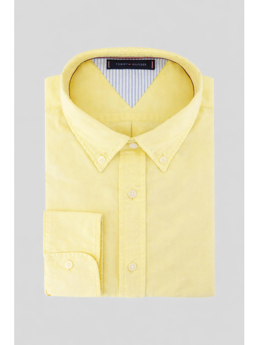 Chemise Oxford Grande Taille Jaune Pastel
