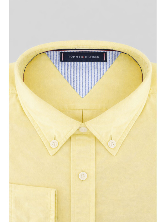 Chemise Oxford Grande Taille Jaune Pastel