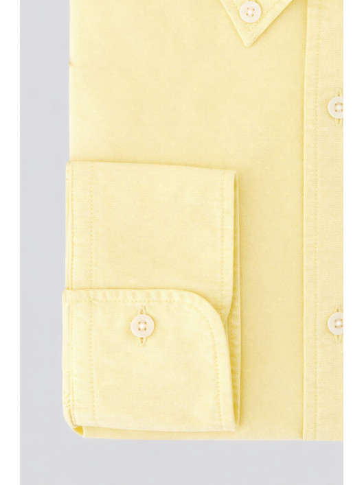 Chemise Oxford Grande Taille Jaune Pastel
