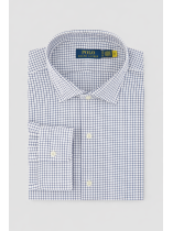 Chemise à Carreaux Grande Taille Blanche et Bleue