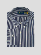 Chemise Rayée Grande Taille Marine et Blanche