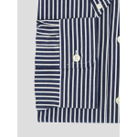 Chemise Rayée Grande Taille Marine et Blanche