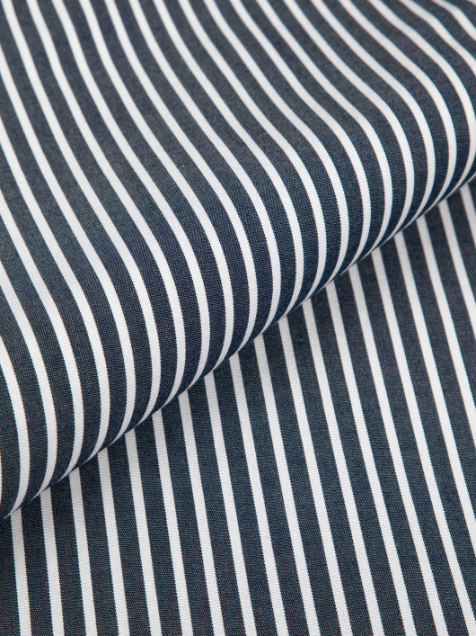 Chemise Rayée Grande Taille Marine et Blanche