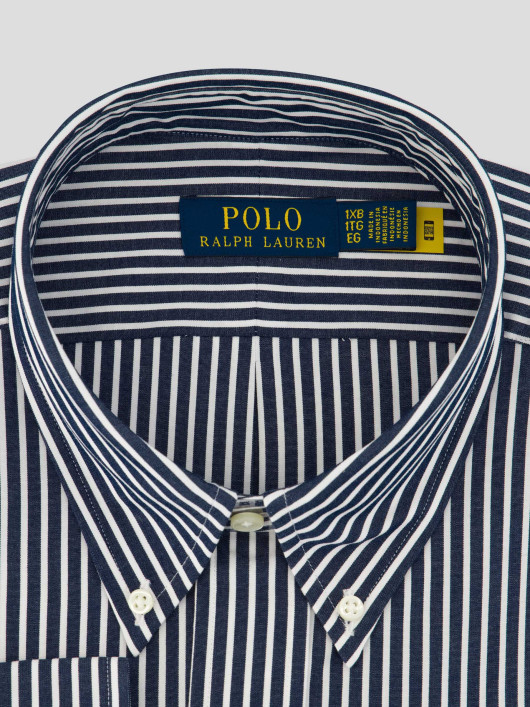 Chemise Rayée Grande Taille Marine et Blanche