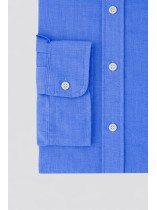 Chemise en Lin Grande Taille Bleue