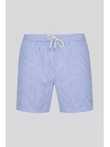 Maillot de Bain Seersucker Grande Taille Bleu et Blanc