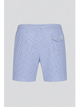 Maillot de Bain Seersucker Grande Taille Bleu et Blanc