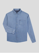 Chemise Denim Grande Taille Délavée