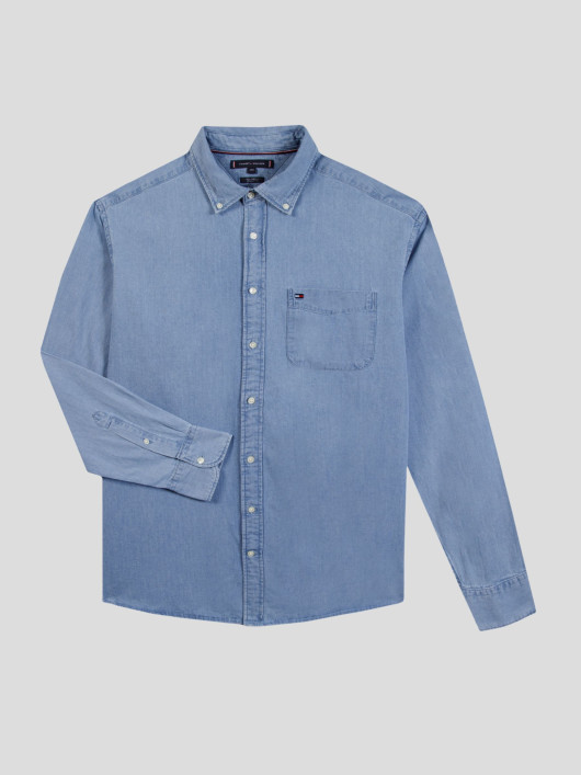 Chemise Denim Grande Taille Délavée
