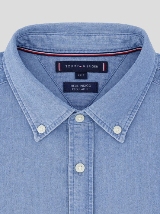 Chemise Denim Grande Taille Délavée