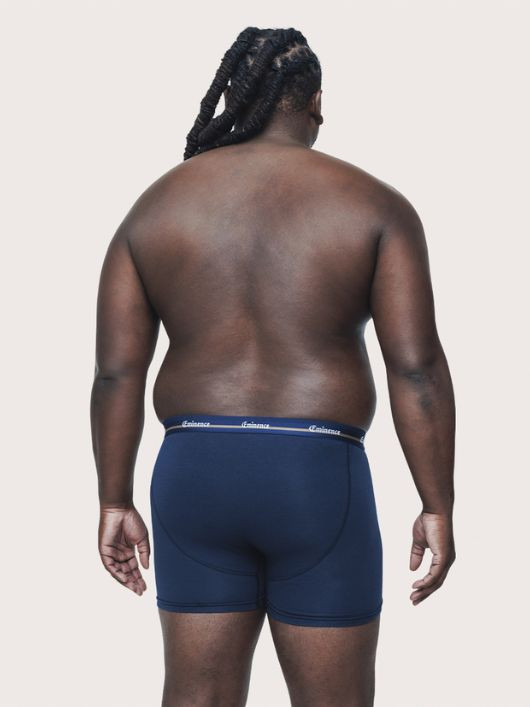 Pack 3 Boxers Unis Bleu Marine  Grande Taille Eminence - Capelstore