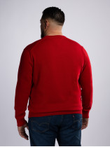 Pull Coll V Coton Grande Taille Rouge