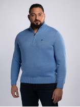 Pull Col Camionneur Grande Taille Bleu
