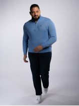 Pull Col Camionneur Grande Taille Bleu