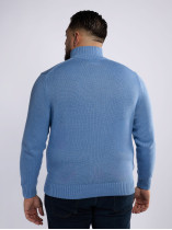 Pull Col Camionneur Grande Taille Bleu