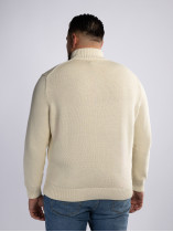 Pull Col Camionneur Uni Grande Taille