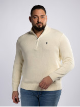 Pull Col Camionneur Uni Grande Taille