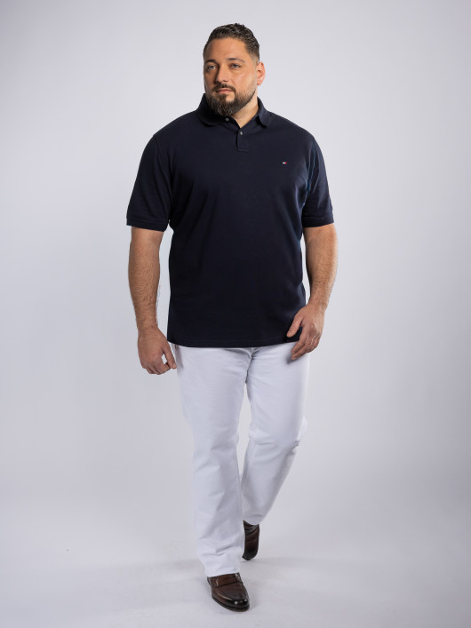 Polo Piqué Grande Taille Bleu Marine
