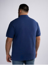 Polo Piqué Uni Grande Taille Bleu Marine