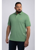 Polo Piqué Uni Grande Taille Vert