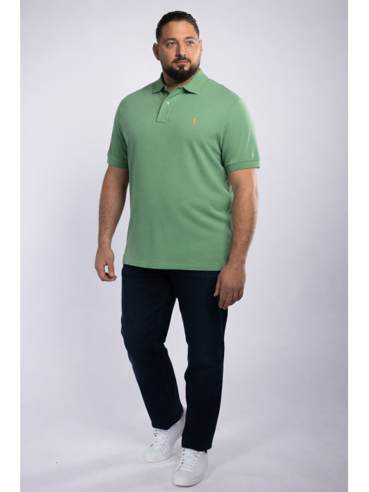 Polo Piqué Uni Grande Taille Vert