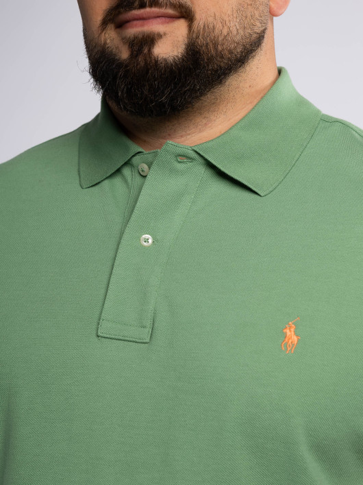 Polo Piqué Uni Grande Taille Vert