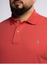 Polo Piqué Uni Grande Taille Rouge