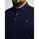 Polo Interlock Grande Taille Bleu Marine