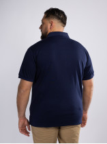 Polo Interlock Grande Taille Bleu Marine