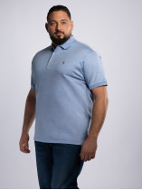 Polo Interlock Grande Taille Bleu Ciel