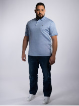 Polo Interlock Grande Taille Bleu Ciel