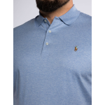 Polo Interlock Grande Taille Bleu Ciel