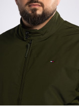 Blouson Col Droit Grande Taille Vert