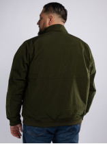 Blouson Col Droit Grande Taille Vert