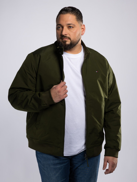 Blouson Col Droit Grande Taille Vert