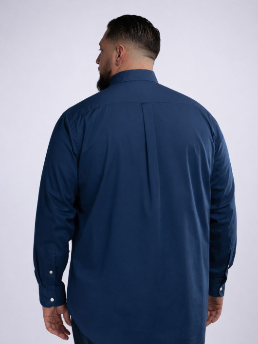 Chemise Popeline Grande Taille Bleue